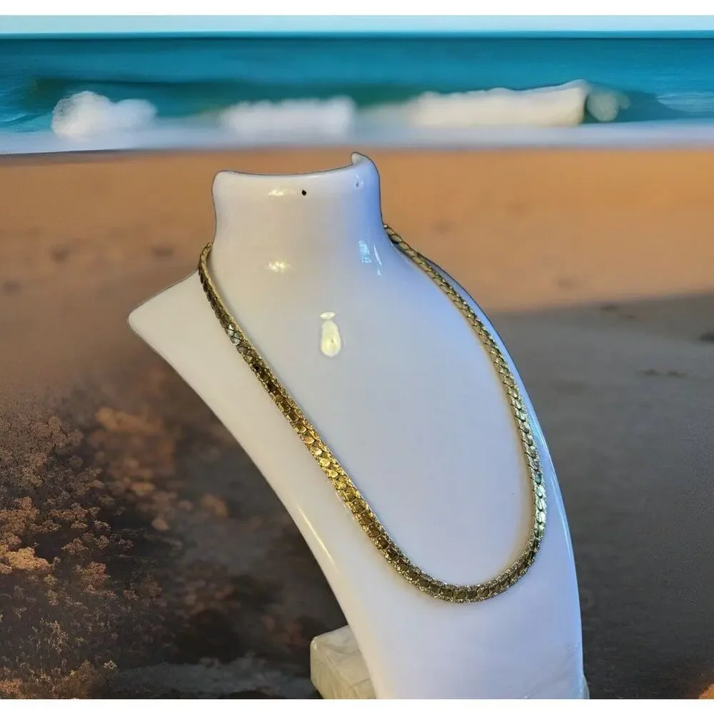 -NECKLACE Gold Tone Chain For Woman Or Men 16”
